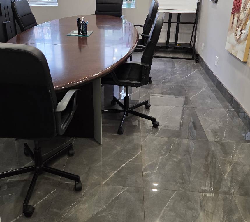 Clean tile & grout office floors